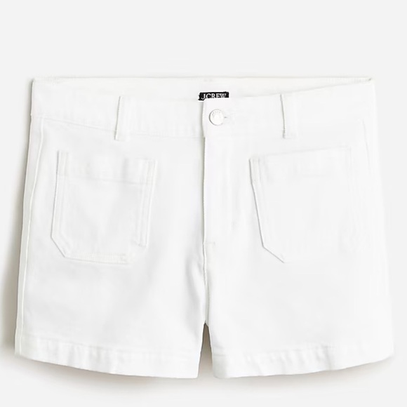J crew Patch-pocket denim short in white - Picture 4 of 6